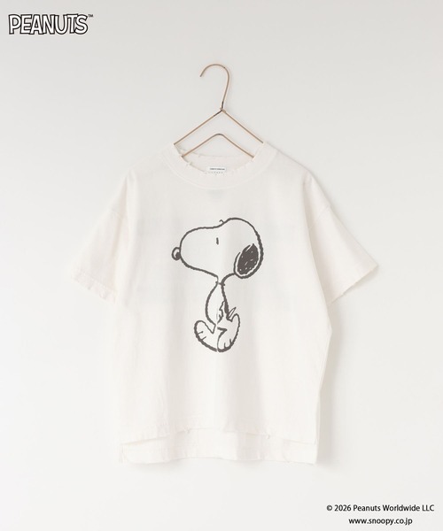 LOWRYS FARM（ローリーズファーム）の「【SNOOPY】クラッシュTシャツ　 656759（Tシャツ/カットソー・キッズ・チャコールグレー/オフホワイト/ライトブルー・110cm/120cm/150cm/140cm/130cm）」の18枚目の写真
