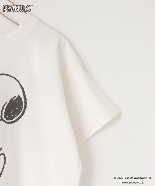 LOWRYS FARM（ローリーズファーム）の「【SNOOPY】クラッシュTシャツ　 656759（Tシャツ/カットソー・キッズ・チャコールグレー/オフホワイト/ライトブルー・110cm/120cm/150cm/140cm/130cm）」の20枚目の写真