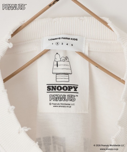 LOWRYS FARM（ローリーズファーム）の「【SNOOPY】クラッシュTシャツ　 656759（Tシャツ/カットソー・キッズ・チャコールグレー/オフホワイト/ライトブルー・110cm/120cm/150cm/140cm/130cm）」の22枚目の写真