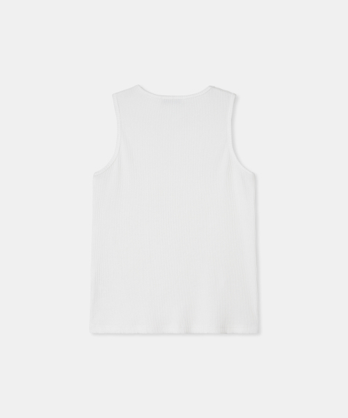 THEENDQUESTION(ジエンドクエスチョン)の「Rib sleeveless t-shirt / WHITE(Tシャツ/カットソー・レディース・その他・FREE)」の2枚目の写真
