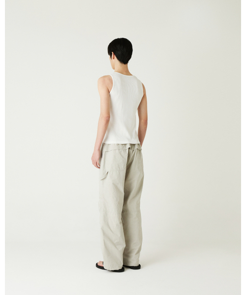 THEENDQUESTION(ジエンドクエスチョン)の「Rib sleeveless t-shirt / WHITE(Tシャツ/カットソー・レディース・その他・FREE)」の5枚目の写真