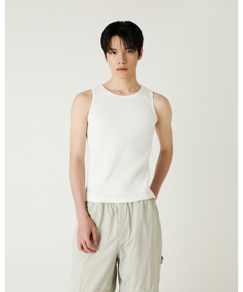 THEENDQUESTION(ジエンドクエスチョン)の「Rib sleeveless t-shirt / WHITE(Tシャツ/カットソー・レディース・その他・FREE)」の8枚目の写真