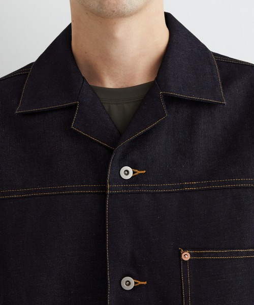 UNITED TOKYO(ユナイテッドトウキョウ)の「再入荷なし残りわずか【数量限定】9.5oz LINEN DENIM ワークシャツ S/S |リネン混/サマーデニム/防臭性/抗菌/抗酸化/梅雨対策/べた付き防止/ムレ防止(シャツ/ブラウス・メンズ・ブラック/ダークインディゴブルー/アイボリー・1/2)」の8枚目の写真