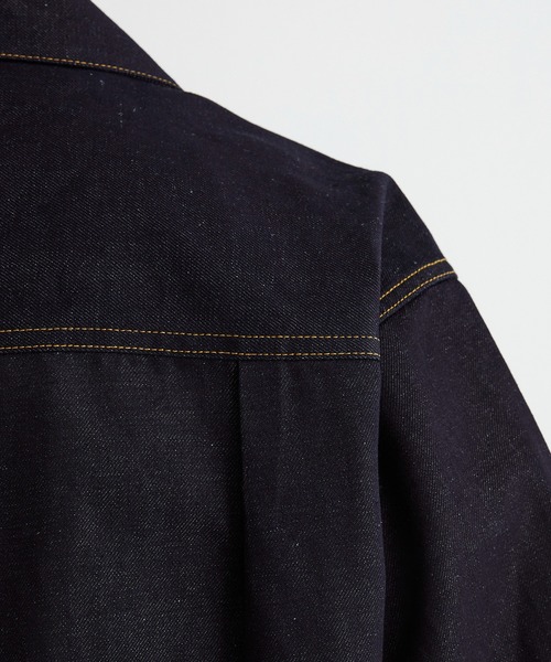 UNITED TOKYO(ユナイテッドトウキョウ)の「再入荷なし残りわずか【数量限定】9.5oz LINEN DENIM ワークシャツ S/S |リネン混/サマーデニム/防臭性/抗菌/抗酸化/梅雨対策/べた付き防止/ムレ防止(シャツ/ブラウス・メンズ・ブラック/ダークインディゴブルー/アイボリー・1/2)」の5枚目の写真