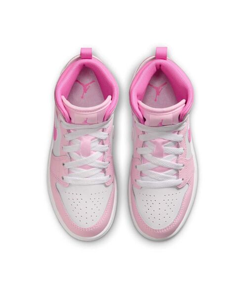 JORDAN BRAND(ジョーダンブランド)の「ジョーダン 1 MID リトルキッズシューズ / Jordan 1 Mid Little Kids' Shoes DQ8424-601 Pink Foam(スニーカー・キッズ・ピンク・19/16.5/17/17.5/18.5/19.5/20/20.5/21/21.5/22/18)」の4枚目の写真