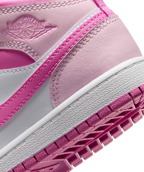 JORDAN BRAND(ジョーダンブランド)の「ジョーダン 1 MID リトルキッズシューズ / Jordan 1 Mid Little Kids' Shoes DQ8424-601 Pink Foam(スニーカー・キッズ・ピンク・19/16.5/17/17.5/18.5/19.5/20/20.5/21/21.5/22/18)」の8枚目の写真