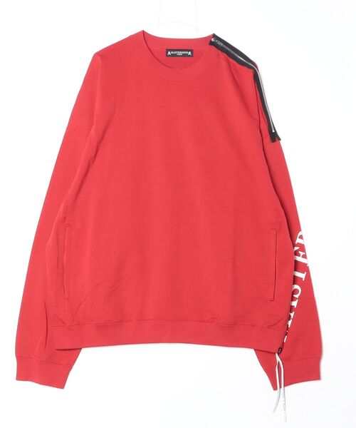 mastermind JAPAN(マスターマインド)の「SLEEVE LOGO CREWNECK(スウェット・メンズ・ブラック/レッド/ホワイト・XL)」の3枚目の写真