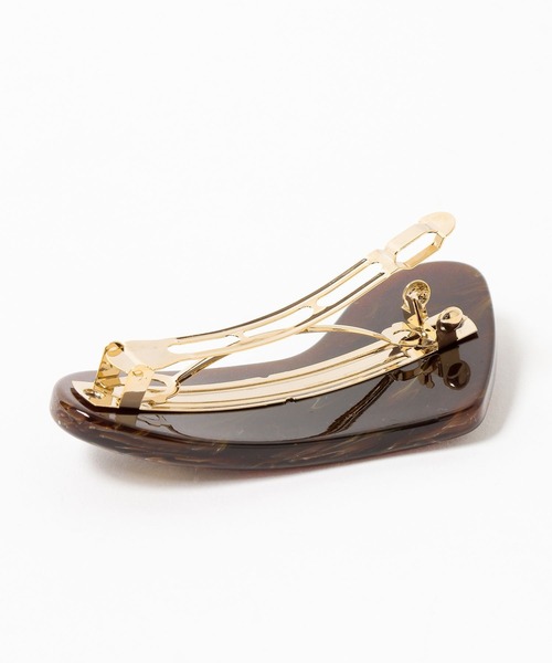 mysty woman（ミスティウーマン）の「【LAPUIS】PlumpHeartバレッタL　730199（バレッタ/ヘアクリップ・レディース・ブラウン/ブラック・FREE）」の13枚目の写真