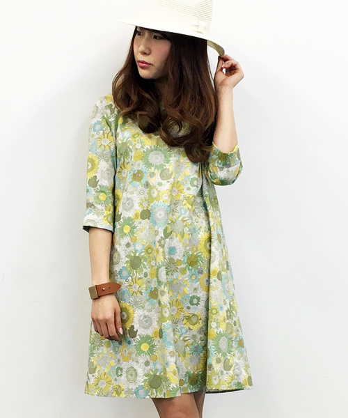 N.(N. Natural Beauty Basic)(エヌエヌナチュラルビューティーベーシック)の「《LIBERTY PRINT》Small Susannna ワンピース(ワンピース・レディース・パープル/イエロー・MEDIUM)」の1枚目の写真
