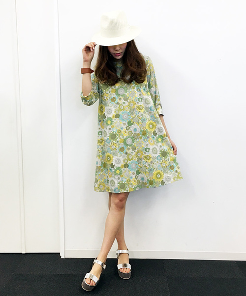 N.(N. Natural Beauty Basic)(エヌエヌナチュラルビューティーベーシック)の「《LIBERTY PRINT》Small Susannna ワンピース(ワンピース・レディース・パープル/イエロー・MEDIUM)」の3枚目の写真