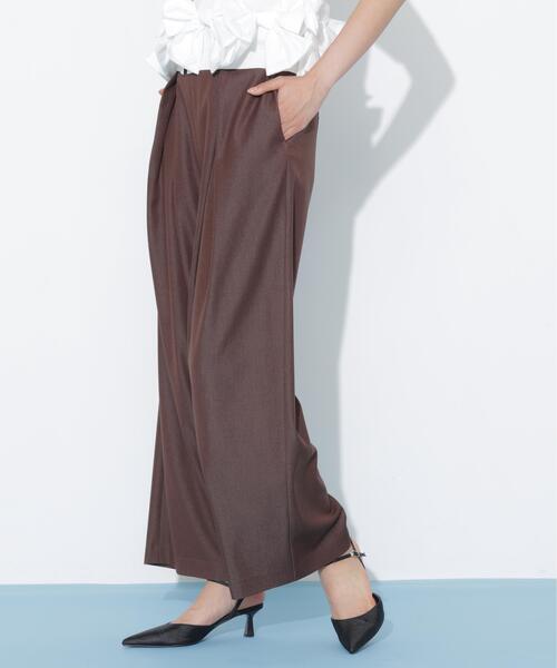 JILL by JILL STUART（ジルバイジルスチュアート）の「合皮ベルト付ワイドパンツ（その他パンツ・レディース・ブラウン/グレー・MEDIUM/SMALL）」の5枚目の写真
