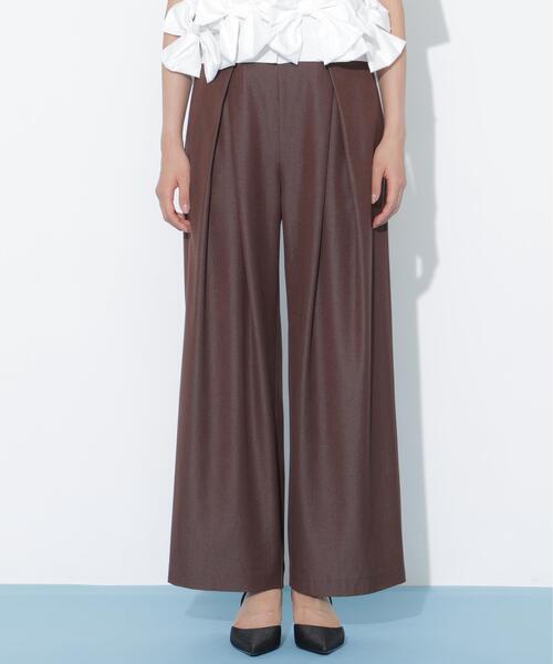 JILL by JILL STUART（ジルバイジルスチュアート）の「合皮ベルト付ワイドパンツ（その他パンツ・レディース・ブラウン/グレー・MEDIUM/SMALL）」の6枚目の写真
