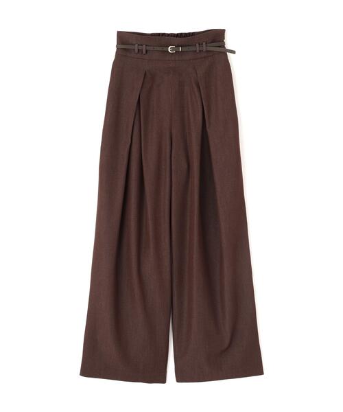 JILL by JILL STUART（ジルバイジルスチュアート）の「合皮ベルト付ワイドパンツ（その他パンツ・レディース・ブラウン/グレー・MEDIUM/SMALL）」の7枚目の写真