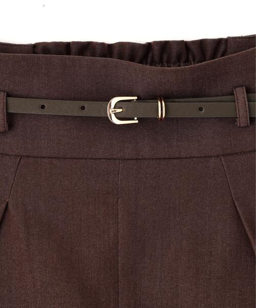 JILL by JILL STUART（ジルバイジルスチュアート）の「合皮ベルト付ワイドパンツ（その他パンツ・レディース・ブラウン/グレー・MEDIUM/SMALL）」の8枚目の写真