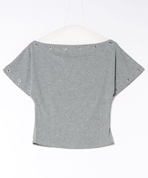 MEMECLE(メメクル)の「【 MEMECLE / メメクル 】アイレット ワンショルダー半袖トップス(Tシャツ/カットソー・レディース・ホワイト/グレー/ブラック・FREE)」の16枚目の写真