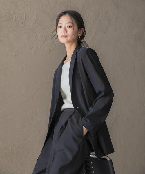 URBAN RESEARCH ROSSO WOMEN(アーバンリサーチ ロッソ)の「メモリーネットライトジャケット(その他アウター・レディース・ベージュ系その他/ブラック・FREE)」の21枚目の写真