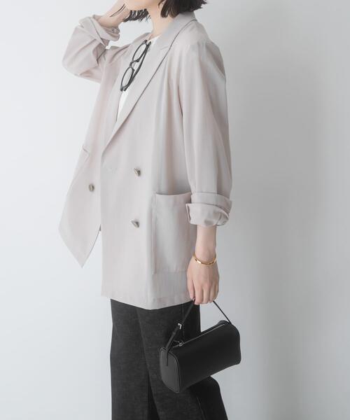 URBAN RESEARCH ROSSO WOMEN(アーバンリサーチ ロッソ)の「メモリーネットライトジャケット(その他アウター・レディース・ベージュ系その他/ブラック・FREE)」の8枚目の写真