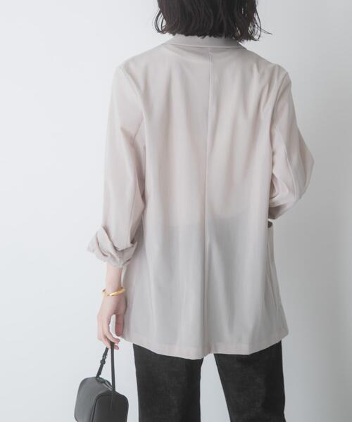 URBAN RESEARCH ROSSO WOMEN(アーバンリサーチ ロッソ)の「メモリーネットライトジャケット(その他アウター・レディース・ベージュ系その他/ブラック・FREE)」の7枚目の写真