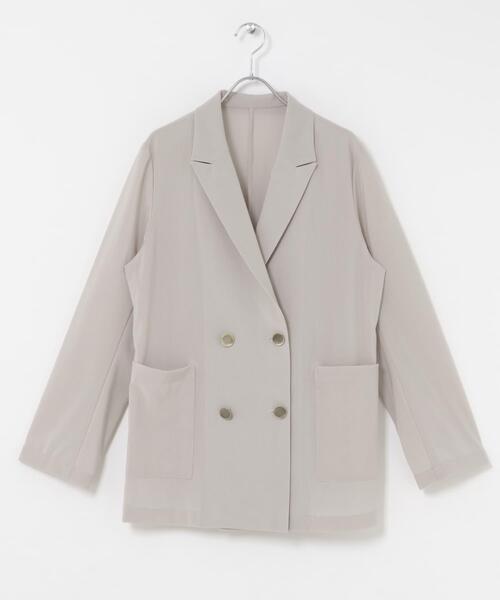 URBAN RESEARCH ROSSO WOMEN(アーバンリサーチ ロッソ)の「メモリーネットライトジャケット(その他アウター・レディース・ベージュ系その他/ブラック・FREE)」の5枚目の写真