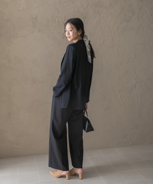 URBAN RESEARCH ROSSO WOMEN(アーバンリサーチ ロッソ)の「メモリーネットライトジャケット(テーラードジャケット・レディース・ベージュ系その他/ブラック・FREE)」の6枚目の写真