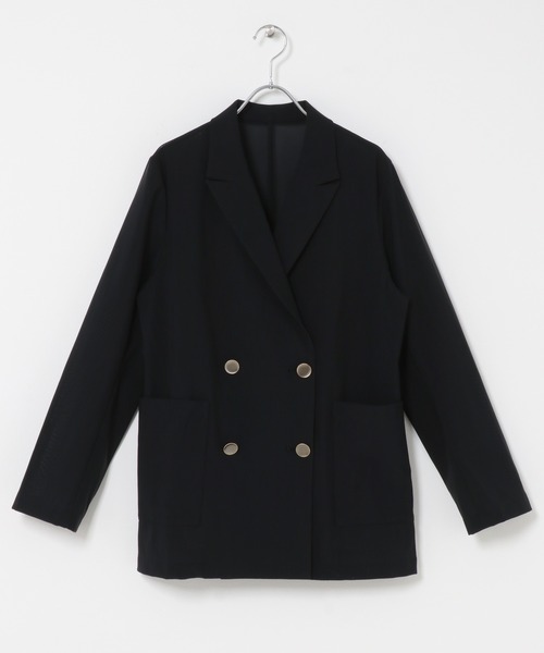URBAN RESEARCH ROSSO WOMEN(アーバンリサーチ ロッソ)の「メモリーネットライトジャケット(テーラードジャケット・レディース・ベージュ系その他/ブラック・FREE)」の12枚目の写真