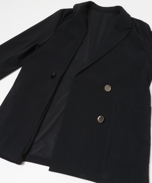 URBAN RESEARCH ROSSO WOMEN(アーバンリサーチ ロッソ)の「メモリーネットライトジャケット(テーラードジャケット・レディース・ベージュ系その他/ブラック・FREE)」の13枚目の写真