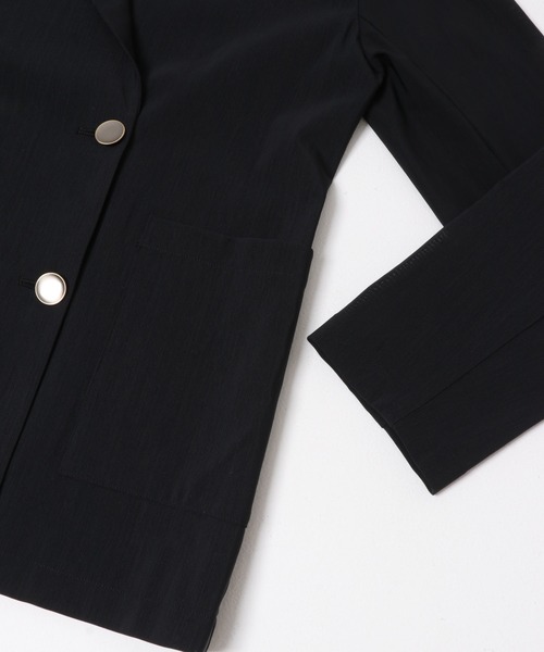 URBAN RESEARCH ROSSO WOMEN(アーバンリサーチ ロッソ)の「メモリーネットライトジャケット(テーラードジャケット・レディース・ベージュ系その他/ブラック・FREE)」の14枚目の写真