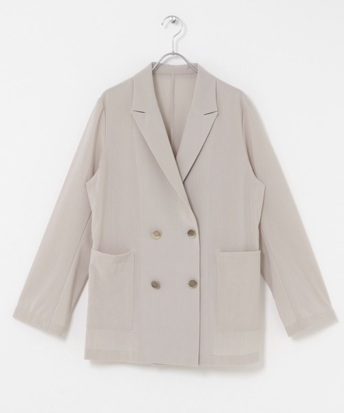 URBAN RESEARCH ROSSO WOMEN(アーバンリサーチ ロッソ)の「メモリーネットライトジャケット(テーラードジャケット・レディース・ベージュ系その他/ブラック・FREE)」の17枚目の写真