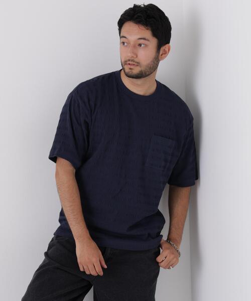NANO universe(ナノユニバース)の「リブボーダーポケットTシャツ 半袖(Tシャツ/カットソー・メンズ・ホワイト/ネイビー/グリーン・M/L)」の15枚目の写真