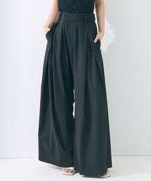 STUDIOUS | 【STUDIOUS/ステュディオス】Flap Cargo Wide Pants/フラップカーゴワイドパンツ/ウォッシャブル/オフィスカジュアル/脚長効果/腰回りカバー/ウエストゴム(カーゴパンツ)