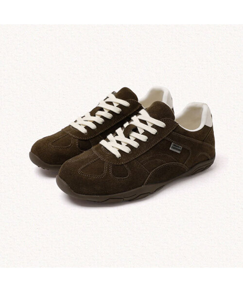 MAC MOC(マックモック)の「Nutty ナッティ セミ CUTOUT レースアップ スニーカー_4color 1.5cm(スニーカー・レディース・ブラウン/レオパード/キャメル/グレー・22.5cm/23cm/23.5cm/24cm/24.5cm/25cm)」の1枚目の写真