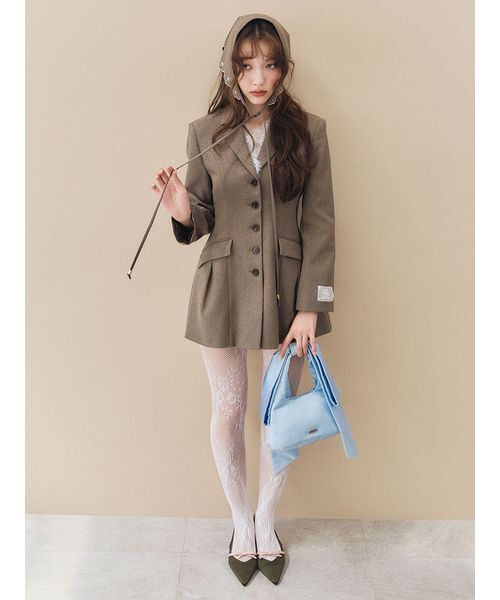 LILY BROWN(リリーブラウン)の「Vカットリボンパンプス(パンプス・レディース・カーキ/ドット/ブラック・M/L/S)」の11枚目の写真