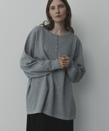 remer（リメール）の「remer 26秋冬新作 -  loose fine gauge henley neck long Tee / ヘンリーネックロンT（Tシャツ/カットソー）」