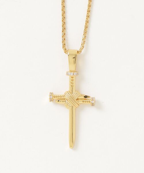 INNOCENT(イノセント)の「【T22】【GOLDEN GILT/ゴールデンギルト】NAIL CROSS PENDANT GG242(ネックレス・メンズ・ゴールド・FREE)」の6枚目の写真