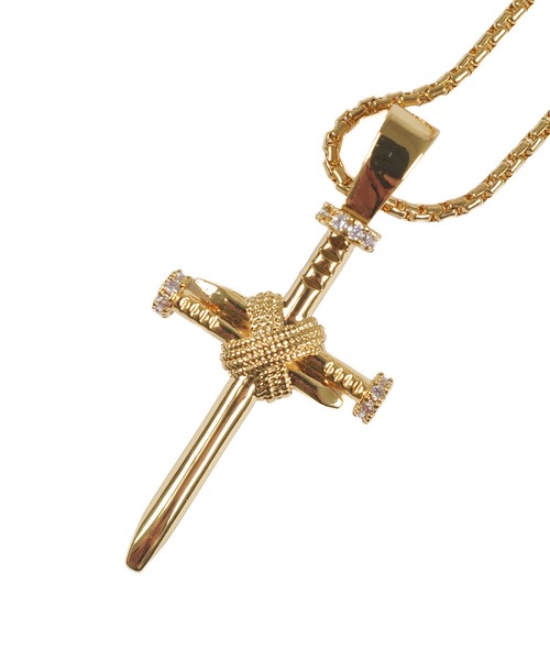 INNOCENT(イノセント)の「【T22】【GOLDEN GILT/ゴールデンギルト】NAIL CROSS PENDANT GG242(ネックレス・メンズ・ゴールド・FREE)」の3枚目の写真