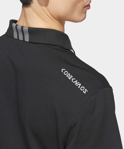 adidas(アディダス)の「コードカオス 半袖シャツ【adidas Golf/アディダスゴルフ】(ポロシャツ・メンズ・ブラック・SMALL/MEDIUM/LARGE/X-LARGE/XX-LARGE)」の4枚目の写真
