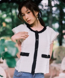 MARY QUANT | 【MARY QUANT×VIS】配色フリンジベスト(ベスト)