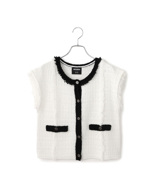 MARY QUANT(マリークワント)の「【MARY QUANT×VIS】配色フリンジベスト(ベスト・レディース・ブラック/オフホワイト・FREE)」の22枚目の写真