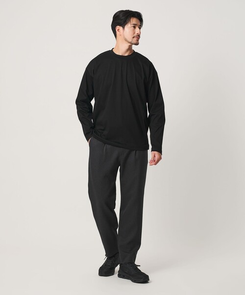 BEAUTY&YOUTH UNITED ARROWS(ビューティーアンドユースユナイテッドアローズ)の「【WEB限定 WARDROBE SMART】NORITAKE リラックス テーパード カットソー【抗菌・防臭】(Tシャツ/カットソー・メンズ・ブラック/ネイビー/ダークグレー/ホワイト・S/M/L/XL)」の5枚目の写真