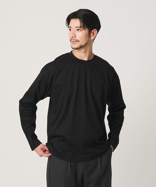 BEAUTY&YOUTH UNITED ARROWS(ビューティーアンドユースユナイテッドアローズ)の「【WEB限定 WARDROBE SMART】NORITAKE リラックス テーパード カットソー【抗菌・防臭】(Tシャツ/カットソー・メンズ・ブラック/ネイビー/ダークグレー/ホワイト・S/M/L/XL)」の6枚目の写真