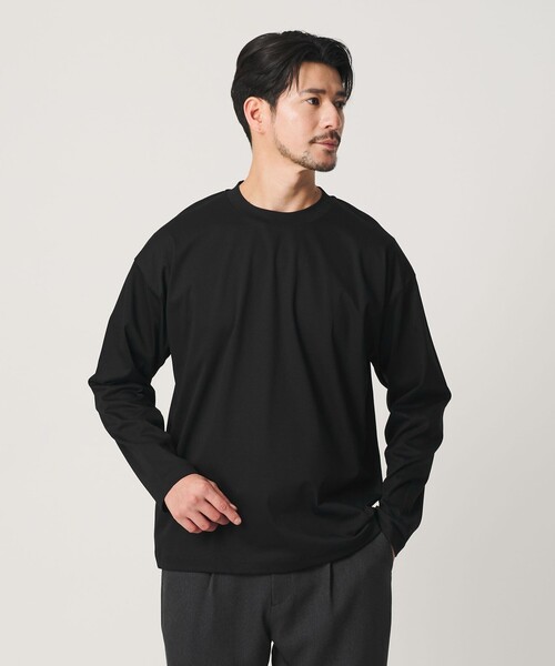 BEAUTY&YOUTH UNITED ARROWS(ビューティーアンドユースユナイテッドアローズ)の「【WEB限定 WARDROBE SMART】NORITAKE リラックス テーパード カットソー【抗菌・防臭】(Tシャツ/カットソー・メンズ・ブラック/ネイビー/ダークグレー/ホワイト・S/M/L/XL)」の7枚目の写真