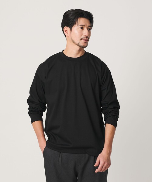 BEAUTY&YOUTH UNITED ARROWS(ビューティーアンドユースユナイテッドアローズ)の「【WEB限定 WARDROBE SMART】NORITAKE リラックス テーパード カットソー【抗菌・防臭】(Tシャツ/カットソー・メンズ・ブラック/ネイビー/ダークグレー/ホワイト・S/M/L/XL)」の9枚目の写真