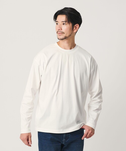 BEAUTY&YOUTH UNITED ARROWS(ビューティーアンドユースユナイテッドアローズ)の「【WEB限定 WARDROBE SMART】NORITAKE リラックス テーパード カットソー【抗菌・防臭】(Tシャツ/カットソー・メンズ・ブラック/ネイビー/ダークグレー/ホワイト・S/M/L/XL)」の11枚目の写真