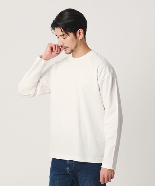 BEAUTY&YOUTH UNITED ARROWS(ビューティーアンドユースユナイテッドアローズ)の「【WEB限定 WARDROBE SMART】NORITAKE リラックス テーパード カットソー【抗菌・防臭】(Tシャツ/カットソー・メンズ・ブラック/ネイビー/ダークグレー/ホワイト・S/M/L/XL)」の12枚目の写真