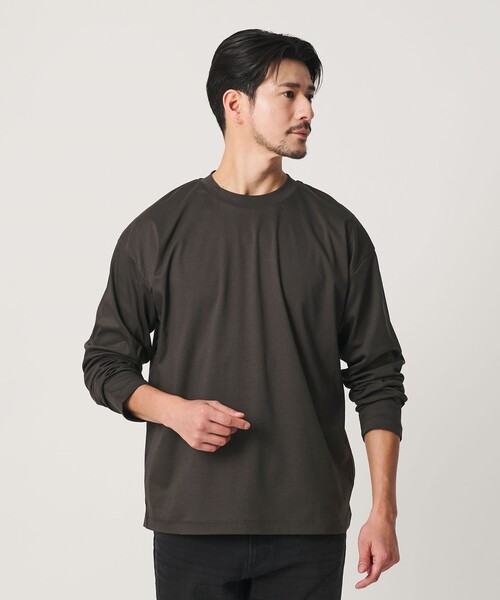 BEAUTY&YOUTH UNITED ARROWS(ビューティーアンドユースユナイテッドアローズ)の「【WEB限定 WARDROBE SMART】NORITAKE リラックス テーパード カットソー【抗菌・防臭】(Tシャツ/カットソー・メンズ・ブラック/ネイビー/ダークグレー/ホワイト・S/M/L/XL)」の13枚目の写真