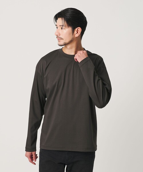 BEAUTY&YOUTH UNITED ARROWS(ビューティーアンドユースユナイテッドアローズ)の「【WEB限定 WARDROBE SMART】NORITAKE リラックス テーパード カットソー【抗菌・防臭】(Tシャツ/カットソー・メンズ・ブラック/ネイビー/ダークグレー/ホワイト・S/M/L/XL)」の14枚目の写真