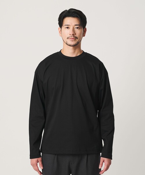 BEAUTY&YOUTH UNITED ARROWS(ビューティーアンドユースユナイテッドアローズ)の「【WEB限定 WARDROBE SMART】NORITAKE リラックス テーパード カットソー【抗菌・防臭】(Tシャツ/カットソー・メンズ・ブラック/ネイビー/ダークグレー/ホワイト・S/M/L/XL)」の17枚目の写真