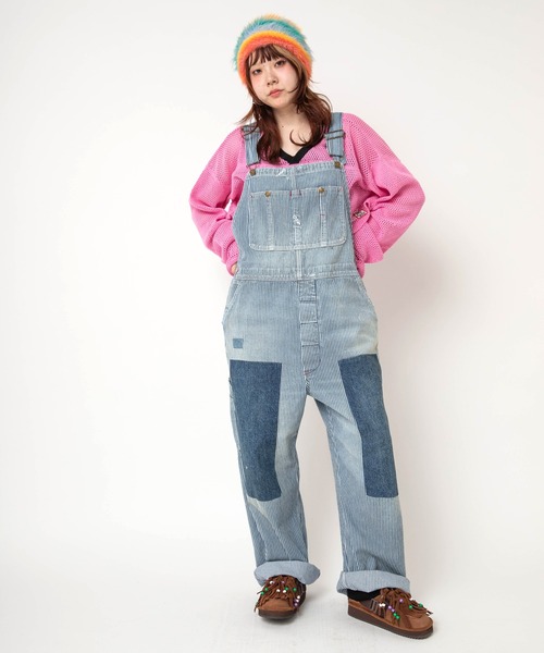 RNA（アールエヌエー）の「O0762 ビンテージオーバーオール（サロペット/オーバーオール・レディース・ライトインディゴブルー/ストライプ・MEDIUM）」の12枚目の写真