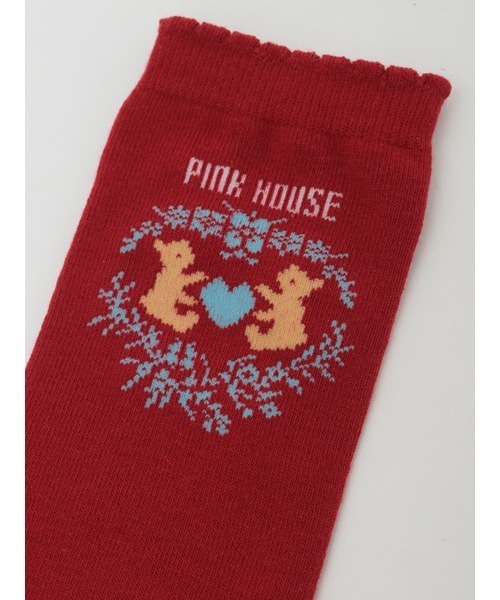 PINK HOUSE(ピンクハウス)の「くまとハート柄ソックス(ソックス/靴下・レディース・キナリ/レッド/ブルー/ホワイト/ブラック・フリー)」の8枚目の写真