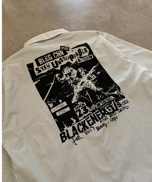 link lot(リンクロット)の「【26年秋冬新作アイテム】裾フリンジ加工プリントストライプシャツ(シャツ/ブラウス・メンズ・ホワイト・M/L)」の16枚目の写真
